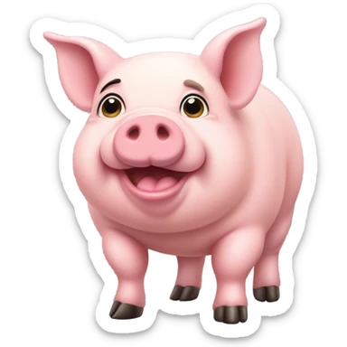 fat pig  sticker