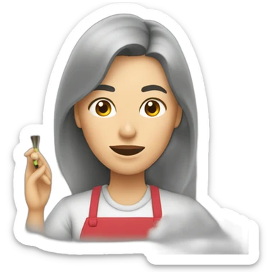 Mujer haciendo trucos von humo sticker