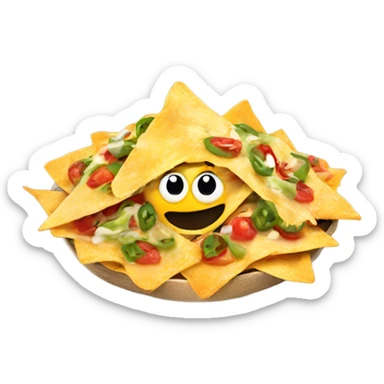 Nachos with toppings  sticker