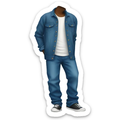 blue baggy jeans sticker