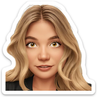 smiling girl in soft focus sticker