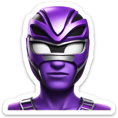 Make a purple Power Ranger from power rangers jungle fury sticker