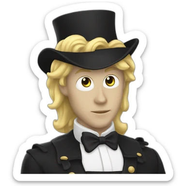 Chat noir avec une tâche blanche sticker