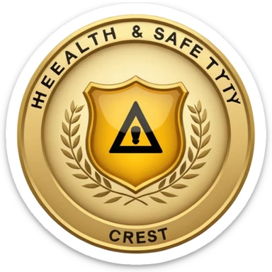health and safety crest sticker