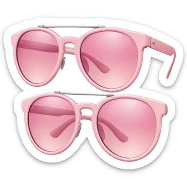 Create a cute light pink pair of sunglasses sticker