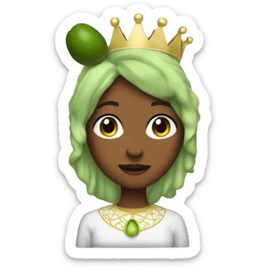 A Queen whit 1 avocado plush sticker