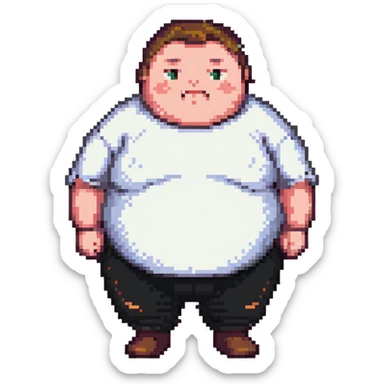 chubby character sticker