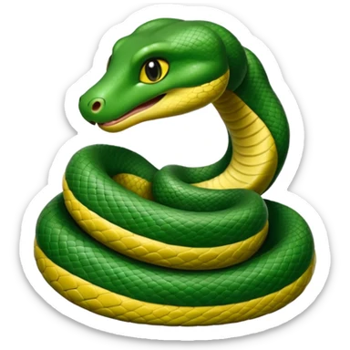 baby anaconda with a little smile sticker