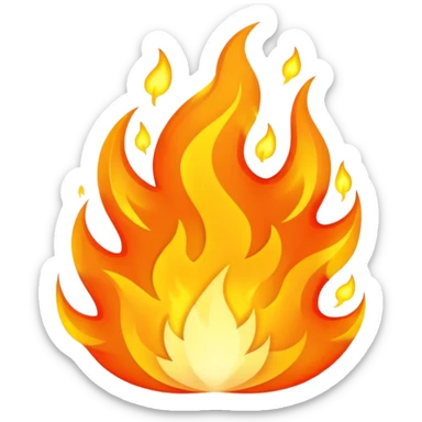 glitter fire sticker