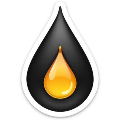 A drop of dark oil sticker