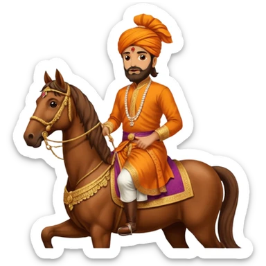 Chatrapati Shivaji Maharaj with horse sticker