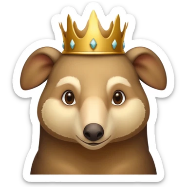 Anteater whos wearing a crown sticker