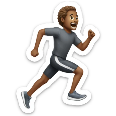 A running after my mail emoji sticker