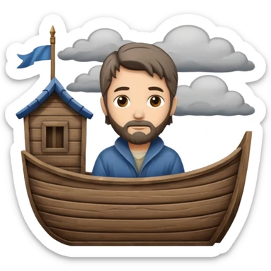 noah on his arc sticker