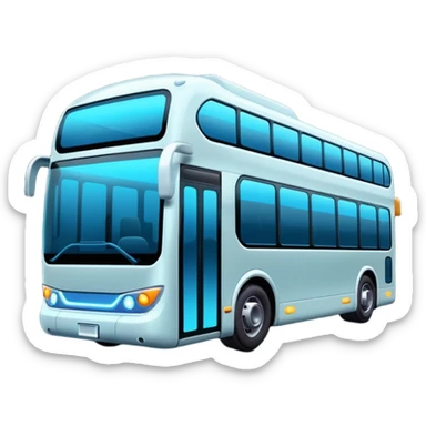 Futuristic city Bus and geolocation  sticker