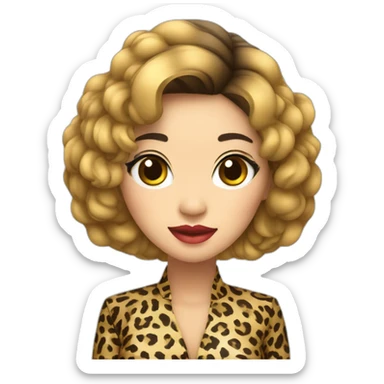 Pumpuang duangjan thai female singer in leopard costume sticker