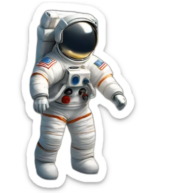 Moon Landing in a studio sticker