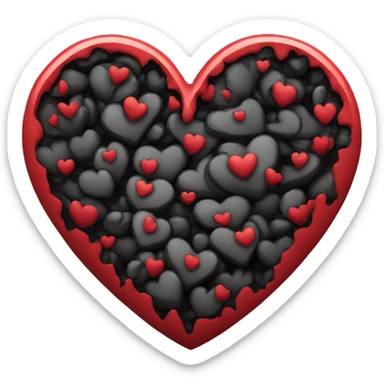 heart-symbol-deep-red-and-black-colour sticker