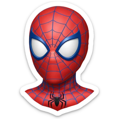 Spiderman head sticker