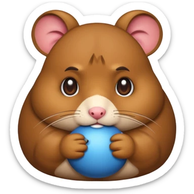 I want a mad emojj that’s also sad saying I want a hamster sticker