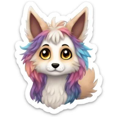 Colorful Fionbri Furry by Falvie-Griffsnuff-Kamirah-LiLaiRa sticker