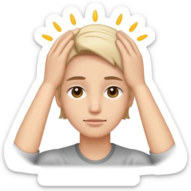 Face what the hand on the forehead sticker