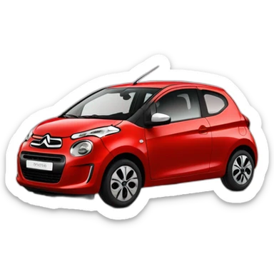 citroen C1 rouge ancienne sticker