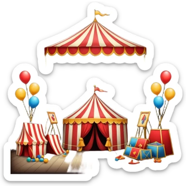 circus backstage sticker