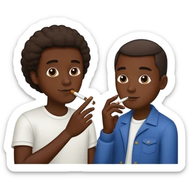 2 guys smoking a joint  sticker