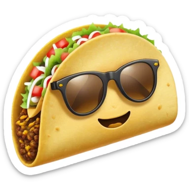 Taco with sunglasses  sticker