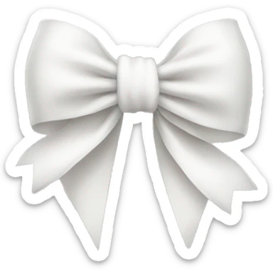 white bow sticker