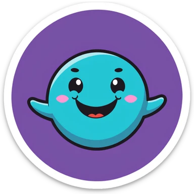 Excited face with big grin and stars in eyes sticker
