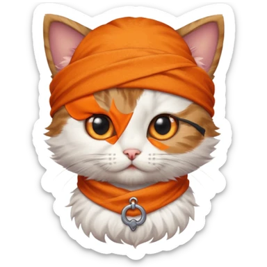 Crea un gatito y haslo pirata sticker
