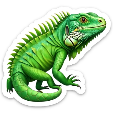 I want an emoji of a green iguana sticker