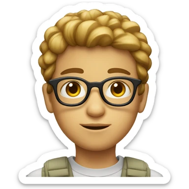 Un niño con lentes bien guapo sticker