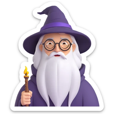 Harry Potter wizard with round glasses and lightning scar sticker