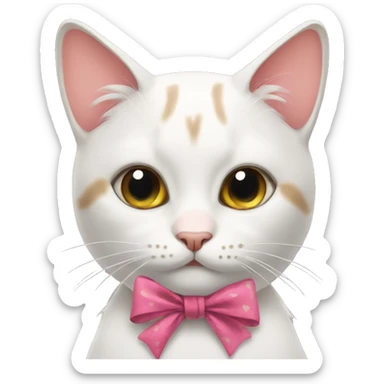 Cat with bows sticker