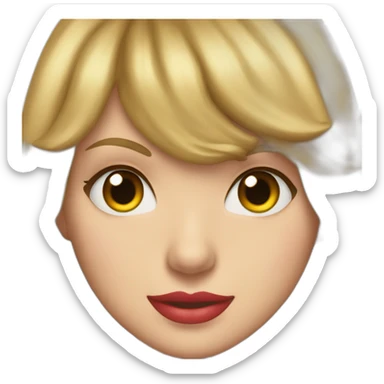 Taylor Swift with heart in the eyes like the smiling face with heart eyes emoji sticker