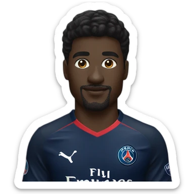 Randal kolo muani wearing paris saint germain shirt sticker