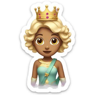 chloe with a crown sticker