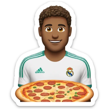 jude bellingham real madrid holding a pizza sticker