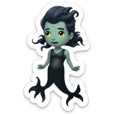 goth merman sticker