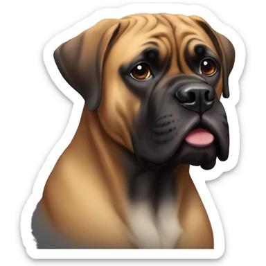Black bullmastiff  sticker