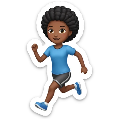 corriendo muñeco negro sticker