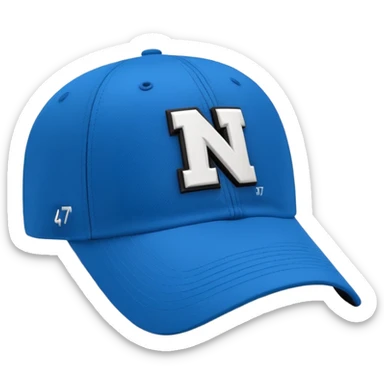 3d rendering isolated, black blue NCAA '47 Clean Up Adjustable Hat, One Size Fits All sticker