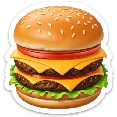 a burger sticker