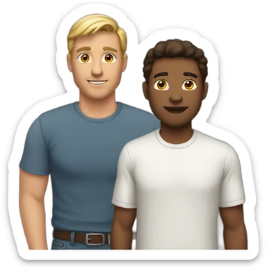 white-brun-dad-and-white-brun-young-man sticker