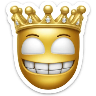 Gold tooth with crown sticker