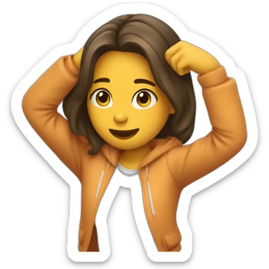 Fille qui fait un dab sticker