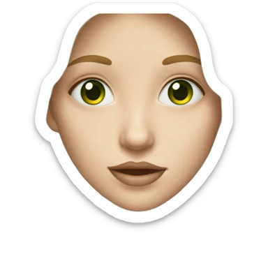 Blonde Long hair girl green eyes eating cookie sticker